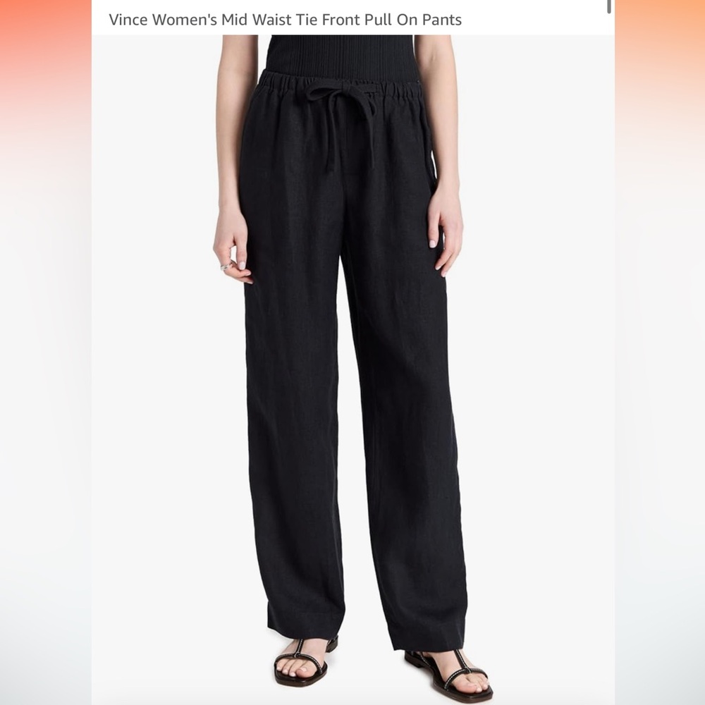 Vince Black Linen Pants